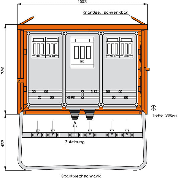 WALTHER-WERKE Gruppenverteiler 173kVA 4Abg.(Sila) WGV0070